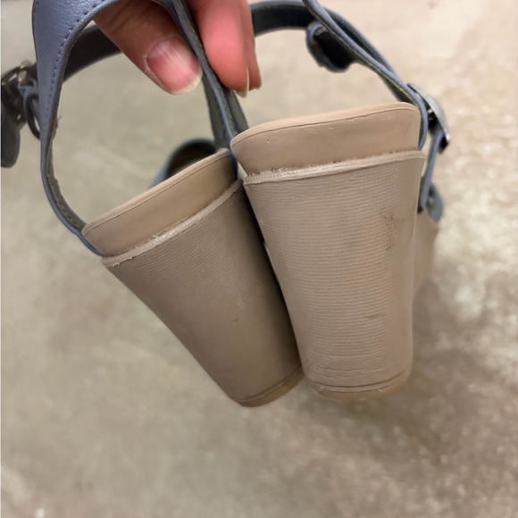 Crocs Leigh II ankle strap canva  Navy Wedge Sandals - Picture 4 of 6